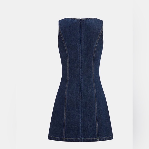 Commense Metal Detail Denim Sleeveless Mini Dress - Picture 3 of 10